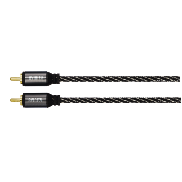Avinity Audio-Kabel, 2 Cinch-Stecker - 2 Cinch-Stecker, Gewebe, vergoldet